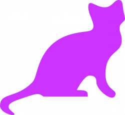 Purple Cat Silhouette - Small Clip Art at Clker.com - vector clip ...