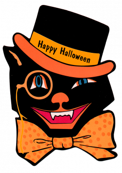 28+ Collection of Vintage Halloween Clipart Cat | High quality, free ...