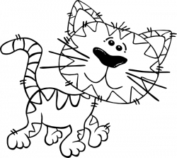 Cartoon Cat Walking Outline Clip Art at Clker.com - vector clip art ...