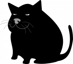 Fat Black Cat Clip Art at Clker.com - vector clip art online ...