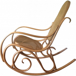 1960s Thonet Bentwood Rocker with Caned Back & Seat antique ...