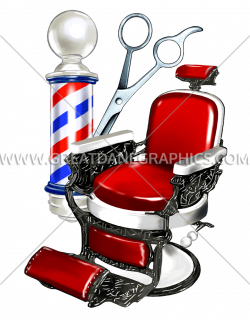 Barber Chair | Production Ready Artwork for T-Shirt Printing