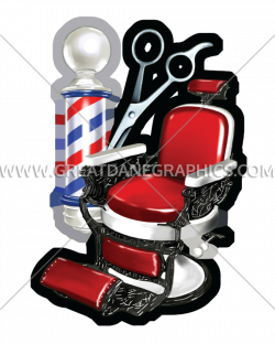 Barber Chair | Production Ready Artwork for T-Shirt Printing