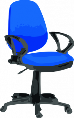 Desk Chair Blue With Wheels Clipart | i2Clipart - Royalty Free ...