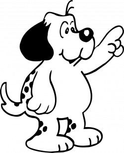 Dog | Free Stock Photo | Illustration of a cartoon dog pointing | # 3461