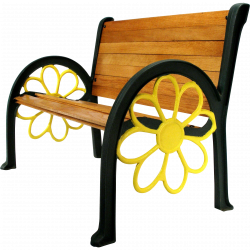 Vintage Sunflower Cast Iron Wood Slat Patio Garden Porch Park Chair ...