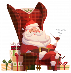 Santa Claus on Chair Transparent PNG Clip Art Image | Gallery ...