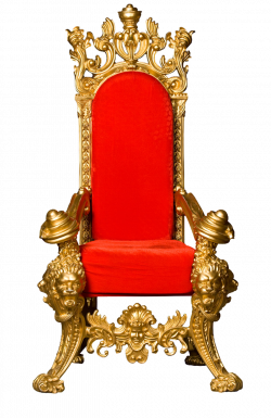 Throne King Chair Clip art - Red back gold frame kingdom 972*1500 ...