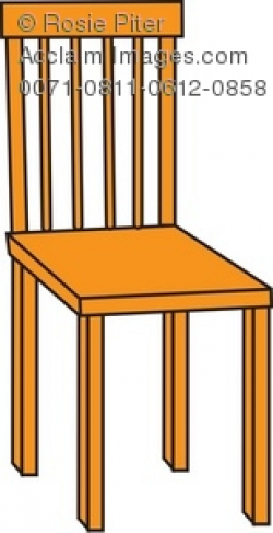 Royalty Free Clipart Illustration of an Orange Chair
