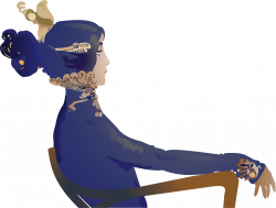 Clipart - Woman Sitting In Chair