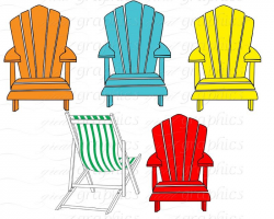 Beach Clip Art Digital Clipart Beach Chair Beach Party ...
