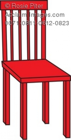Royalty Free Clipart Illustration of a Red Chair