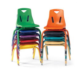 Berries® Stacking Chair with Powder-Coated Legs - 14