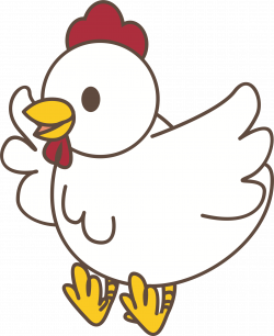 Clipart - Chicken flapping wings