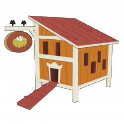 Chicken coop Paper Farm Clip art - Cartoon chicken house 1297*1297 ...