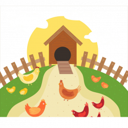 Chicken coop Poultry farming Egg - Cartoon chicken farm 1024*1024 ...