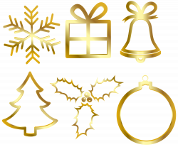 Christmas Chemical element Clip art - Christmas Gold Elements PNG ...