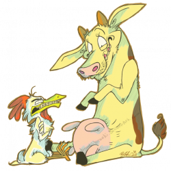 Cow and Chicken by brookibrooki on DeviantArt