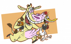 Cow and Chicken by kanoomoo on DeviantArt