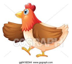 EPS Illustration - A female chicken. Vector Clipart ...