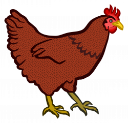 Clipart - hen - coloured