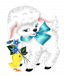Transparent Easter Lamb and Chicken PNG Clipart Picture | Gallery ...