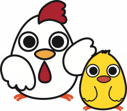Clipart - Chicken with chick