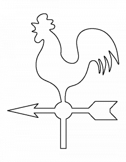Weather vane pattern. Use the printable outline for crafts, creating ...