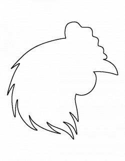 Chicken head pattern. Use the printable outline for crafts, creating ...