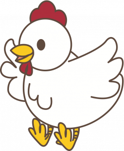 OnlineLabels Clip Art - Chicken Flapping Wings