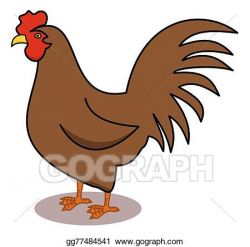 Vector Clipart - A brown hen profile. Vector Illustration ...
