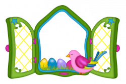 Easter Window with Eggs and Chicken PNG Clipart | Gallery ...