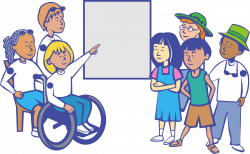 Clipart - Kids in a Classroom