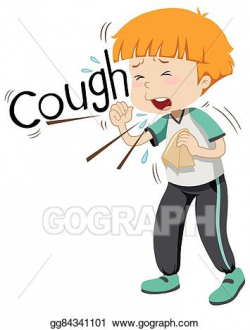Vector Art - Sick boy coughing hard. EPS clipart gg84341101 ...