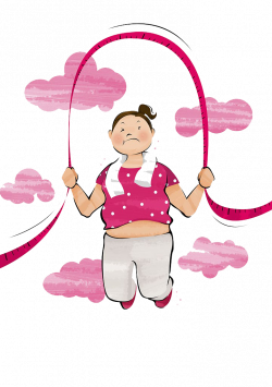 Jump Ropes Clip art - Fat girl jump rope to lose weight 721*1024 ...