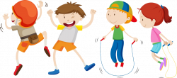 Royalty-free Stock photography Clip art - Four children jumping rope ...