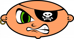 Clipart - Mean Pirate Kid