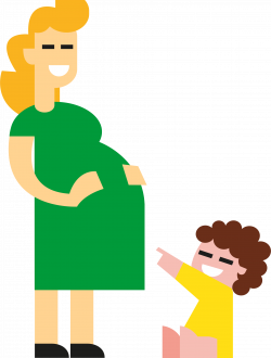 Clipart - Mother and Kid