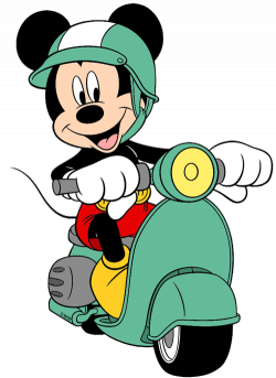 Mickey enjoying his ride on his motor scooter | My Pal Mickey ...