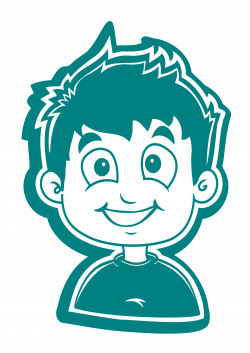 Clipart - Smiling Boy White for T-Shirt
