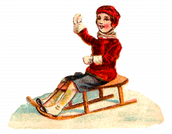 Antique Images: Free Vintage Winter Sledding Skiing Images Children ...