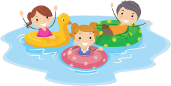 Swimming pool Cartoon Child Clip art - The children swim 1000*504 ...