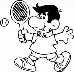 Tennis | Free Stock Photo | Illustration of a cartoon man playing ...