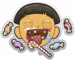Kids eating candy clipart collection
