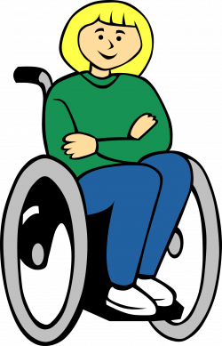 Clipart - Girl in wheelchair
