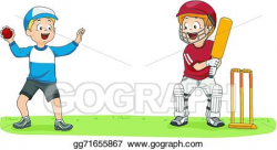 Vector Illustration - Cricket league boys. Stock Clip Art ...