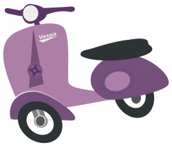 OnlineLabels Clip Art - Purple Vespa Scooter