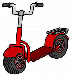 Clipart - Kick scooter - coloured