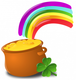 St Patrick Pot Of Gold with Rainbow PNG Picture | Gallery ...