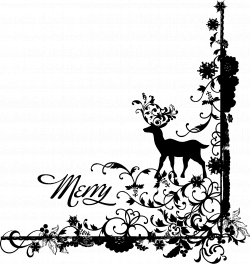 Christmas Clipart Black And White Border – Happy Holidays!
